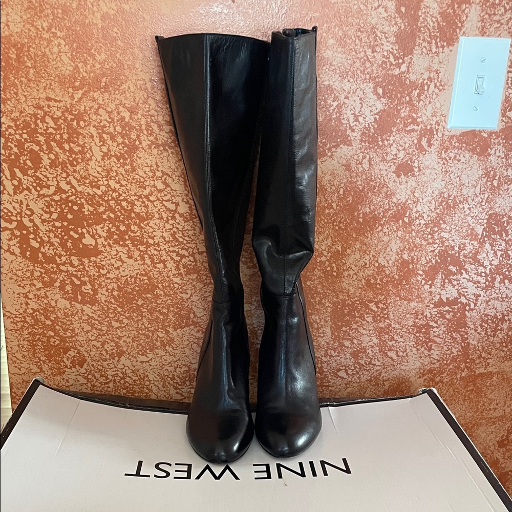Nine West Black Wedge Heeled Boots - Picture 7 of 8
